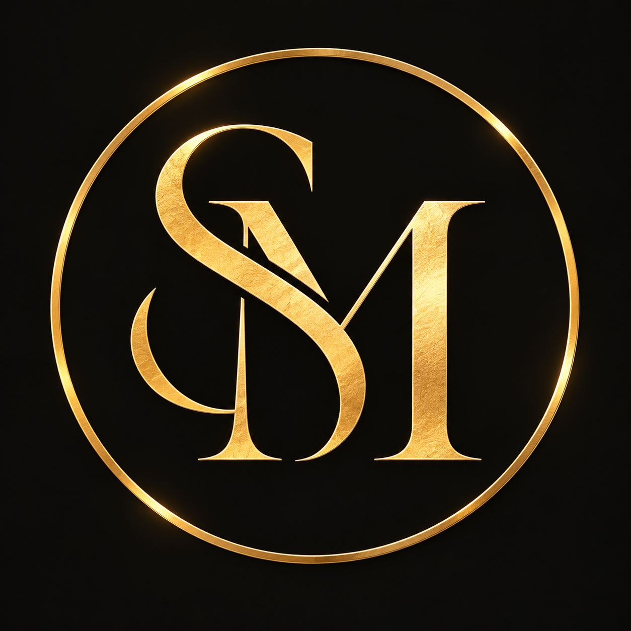Signature Moments DJ and MC gold monogram logo